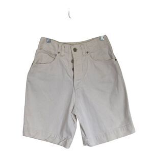 Banana Republic Womens Button Front Bermuda Shorts‎ 4 White High Rise Summer